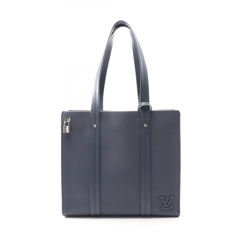 Louis Vuitton Takeoff Tote Bag Leather Aerogram Navy Blue